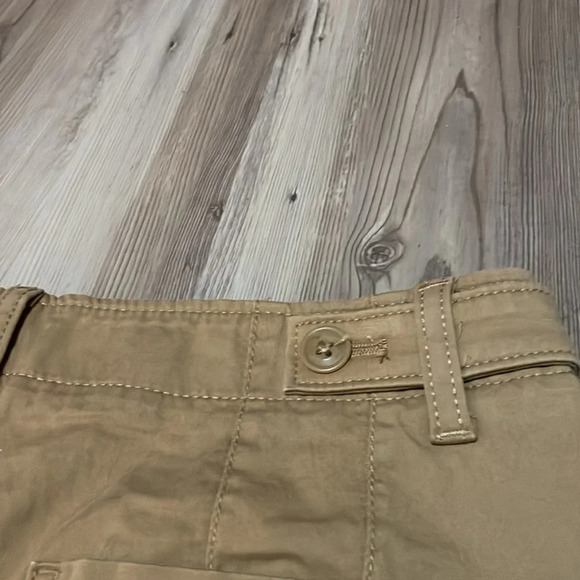 Talbots Patch Pocket Crop Chinos Khaki Tan Straight leg Womens size 14 Neutral - Picture 13 of 14